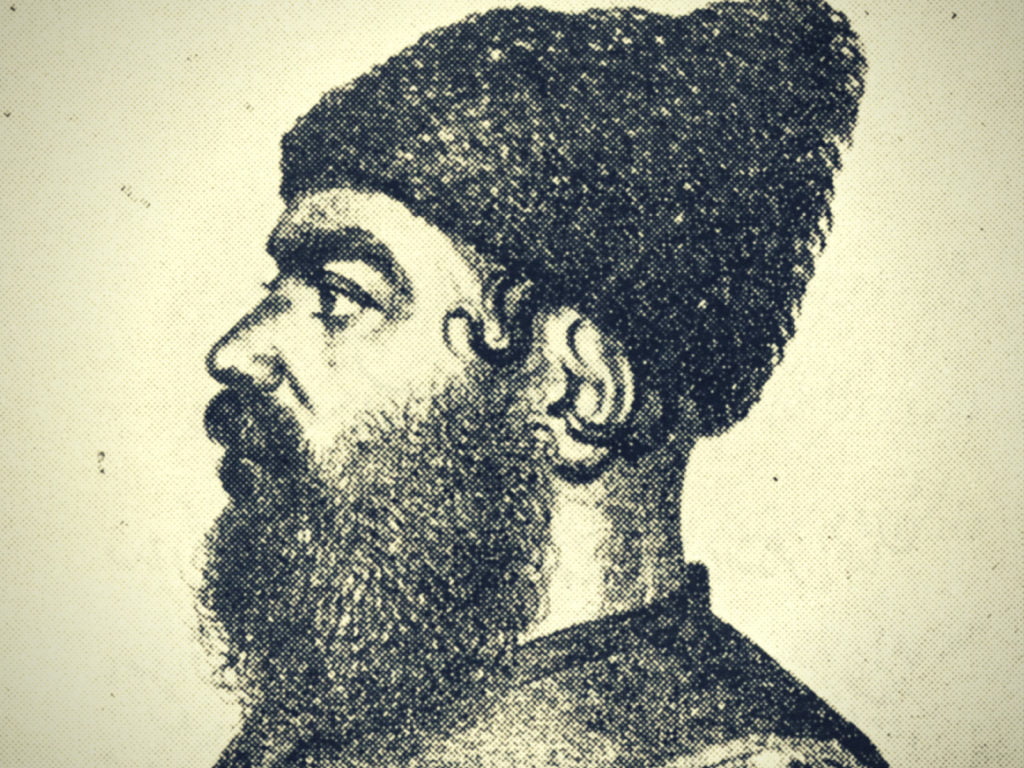A drawing of Mirza Salih in later life