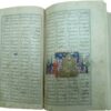 King Bahrām enthroned in Madāʾin, pages from a copy of Firdawsī’s Shāhnāma