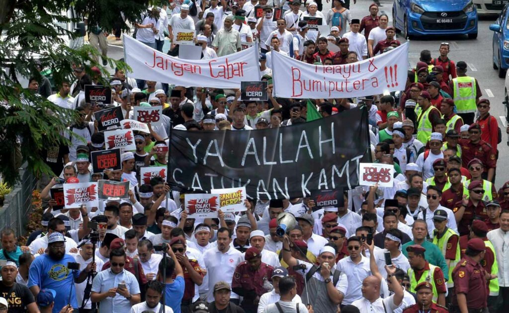 A picture of 2018 anti-ICERD rally in Kuala Lumpur.