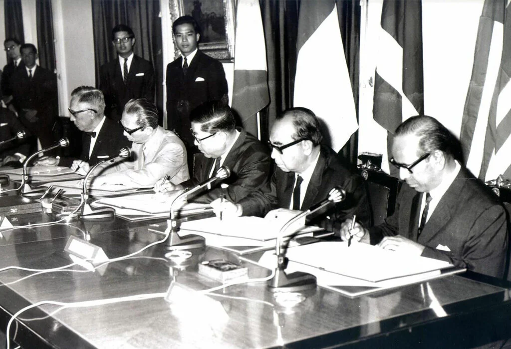 The signing of the ASEAN Declaration on 8 Aug 1967 in Bangkok gave birth to ASEAN.