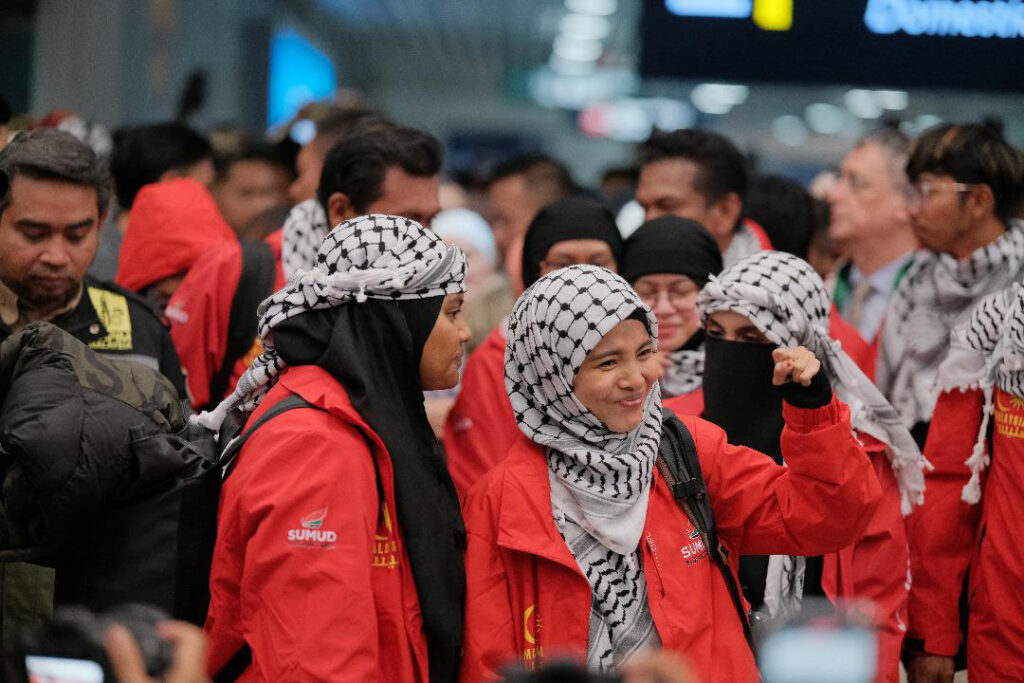 Aktivis Sumud Nusantara Tiba di KLIA